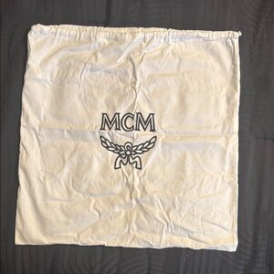 MCM Ivory Logo Dust Bag